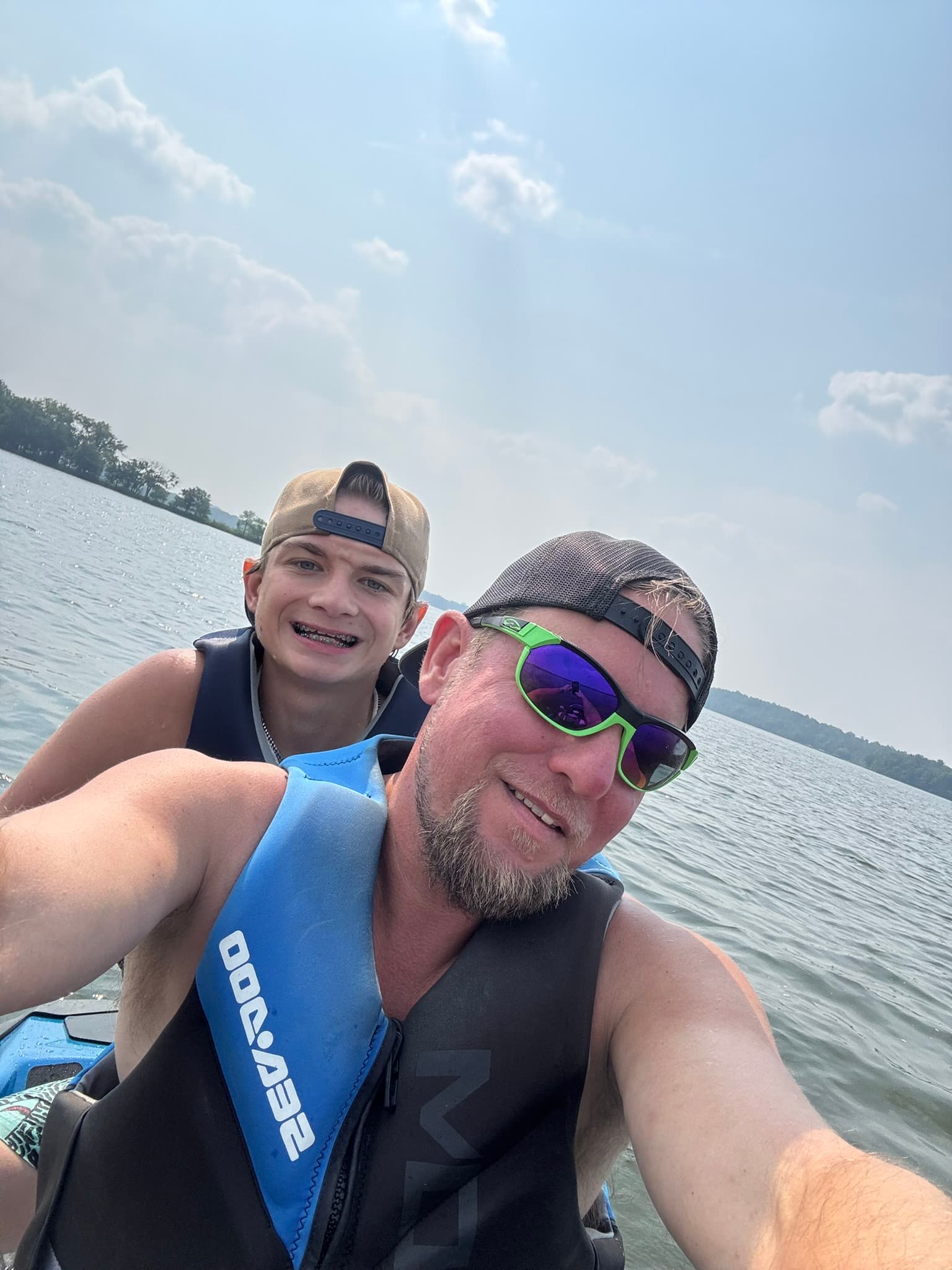 Jetski session during August cabin trip