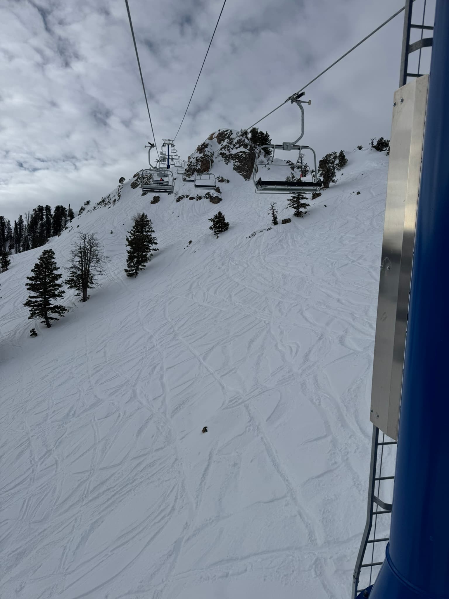 View from lift over Powder Mountain terrain